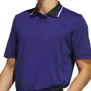 Adidas Men's Prime Knit Lucid Blue Polo Shirt - XL